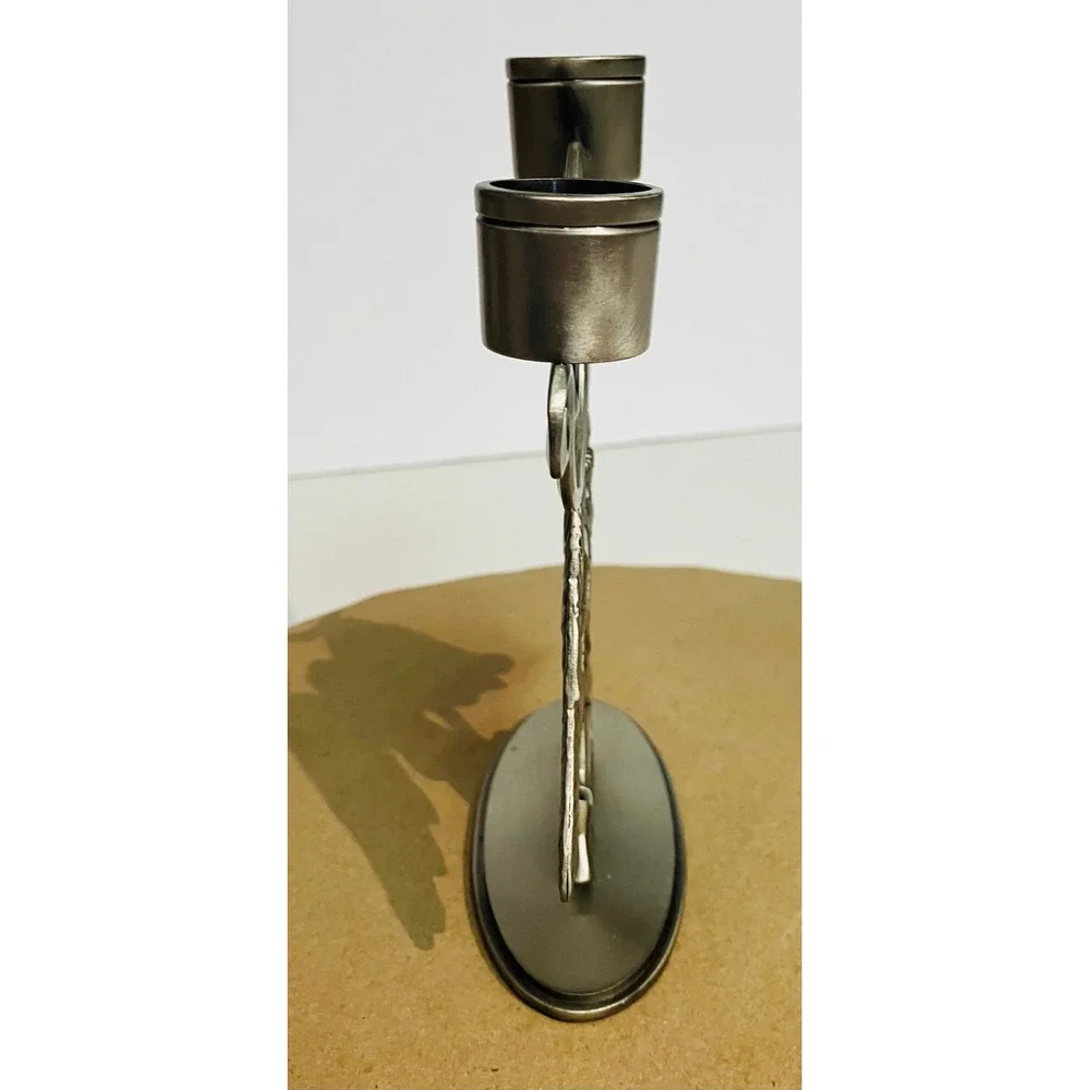 Unbranded Angel Candelabra Home Decor OS Silver Excellent 3-Cup Votive Holder